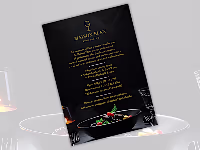 Elegant Fine Dining Flyer Design