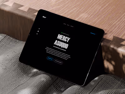 Personal Portfolio Website: UI/UX Design