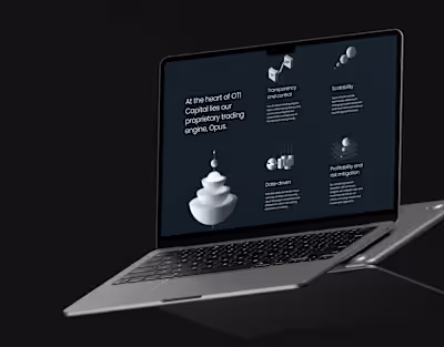 OTI Capital: AI hedge fund brand and website