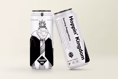 Hoppin'g Kingdoms Beer Label Design | Behance