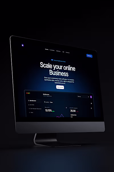 ScaleX - E-commerce Analytics Platform Landing Page
