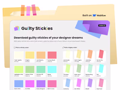I'm joining the Webflow challenge with Guilty Stickies (http...