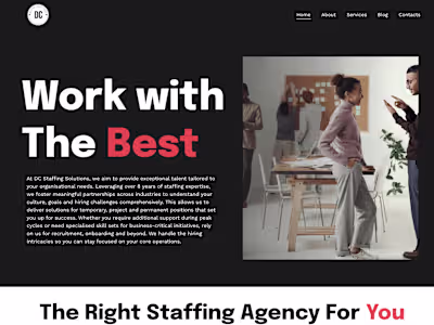 Framer website for a Staffing Agency