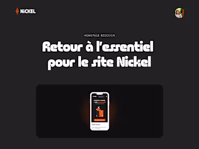 Refonte UX UX Site vitrine • Nickel