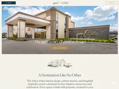 The ASHI - Luxury Boutique Hotel Website