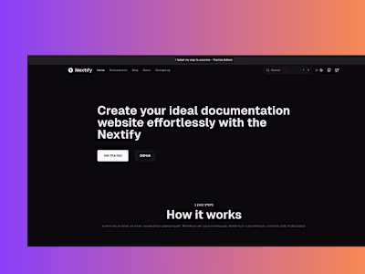 Nextify - Open Source Documentation Template