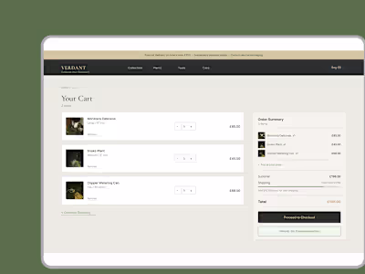 Verdant — E-commerce Checkout Flow