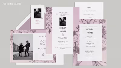 Design: Floral Wedding Invitation Suite