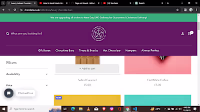 A chocolate listing website scraping project