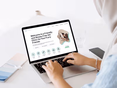 Online Registration Flow for a Vet Clinic
