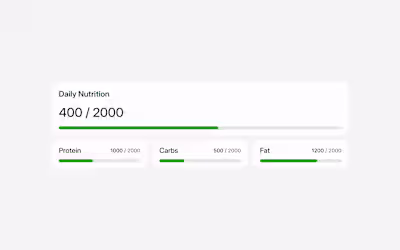 🙌 Nutrition Tracker - Card Layout