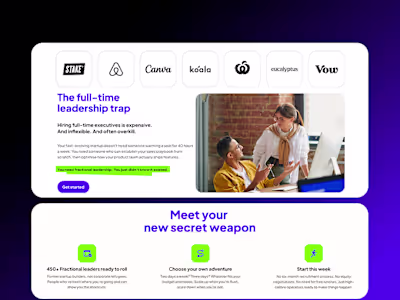 Fractional Leadership Marketplace Website Design