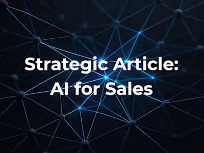 Strategic SEO Article: Using AI to Boost Sales