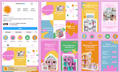 Social Media Strategy for Wooden Dollhouses Brand