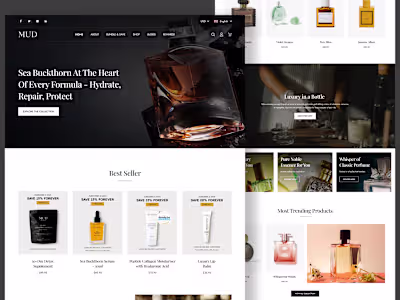 MUD Cosmetics  Clean Modern Web