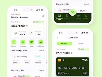 Nexwealth – AI Personal Finance App & Landing Page Design