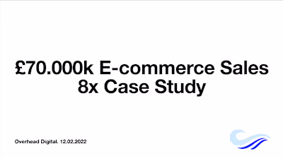£70k E-commerce Sales in 1 year 
