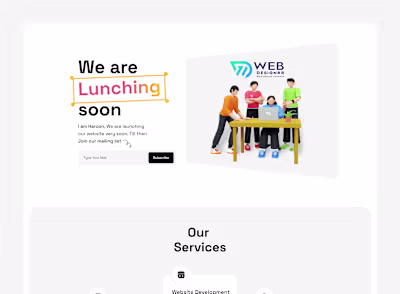 Web Designrr | Pre Launch Landing Page