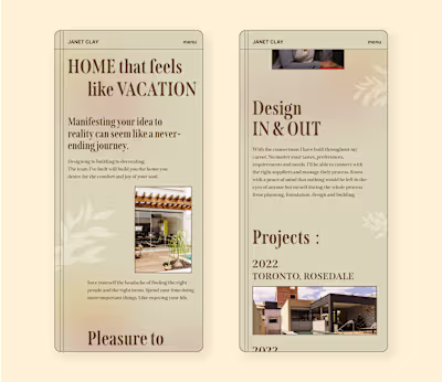 Janet Clay - Branded Website Design (An Architect's Portfolio)