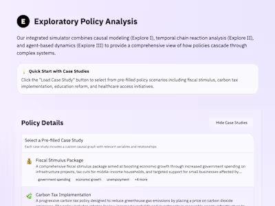 AI Tools Development for Policy Exploration