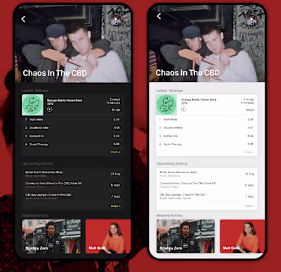 RA: Artist page redesign