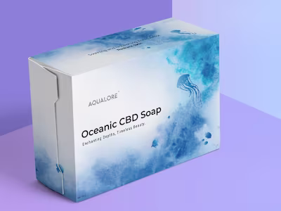 Oceanic CBD Soap Packaging Design