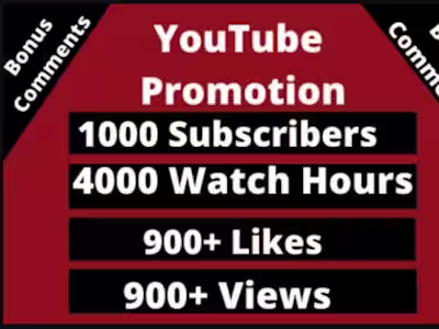 YouTube Channel Promotion (Monetization)