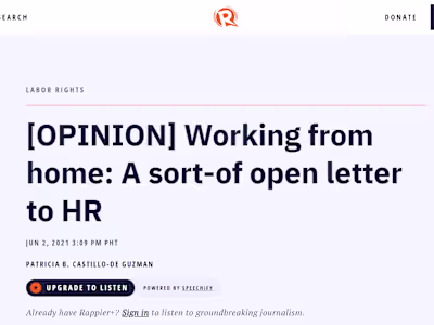 [OPINION] Working from home: A sort-of open letter to HR
