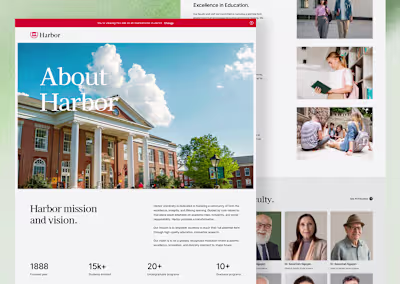 University Website UI Design
A refined