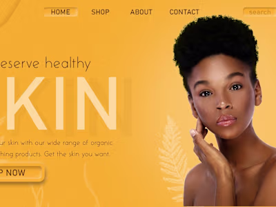 Proposed custom mockup design for a skincare brand.