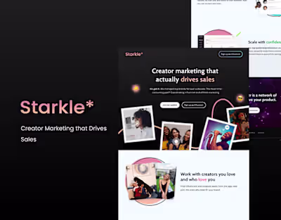 Landing Page UIs for Starkle - eCommerce Platform on Behance