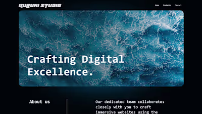 Kubuni Studio: Landing Page
