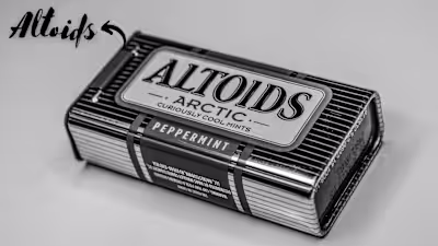 A close-up look at Altoids Arctic Peppermint