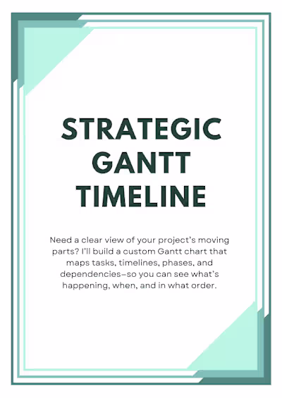 Strategic Gantt Timeline