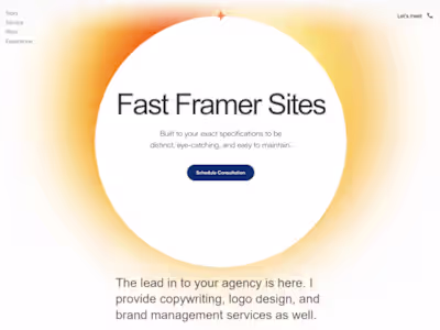 Framer site for cutting edge companies