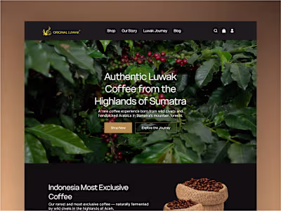 UI/UX : Website Redesign for a Luxury Coffee Brand