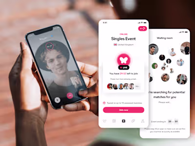 Online Speed Dating Mobile App Design