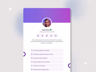 LinkSpark — Bio Link Website Framer Template