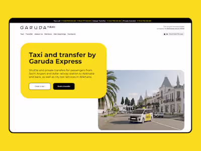 Website Design & Development for Taxi Company (Framer )