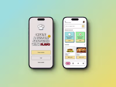 Flavo App UI Design
