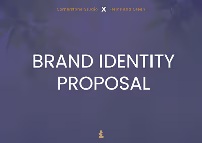 Brand Identity Proposal/Template for Fields and Green