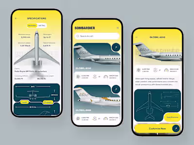 Bombardier App design concept