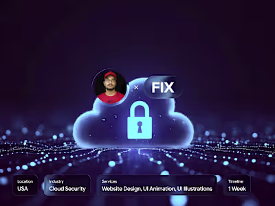 Custom Hero Animations in Jitter for the FIX Security Homepage