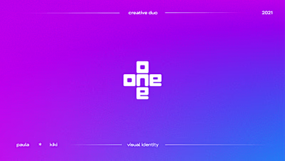 one+one creative duo visual identity