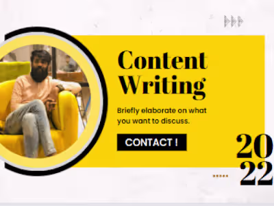 I will be your Content writer, Blog writer and SEO optimization