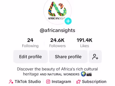 Social media management & Content creation | African sights