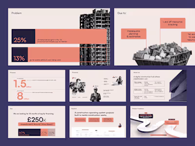 Construction Tech Pitch Deck Design