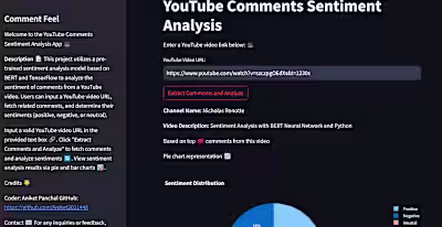Comment Feel - YouTube Comments Sentiment Analyzer Tool