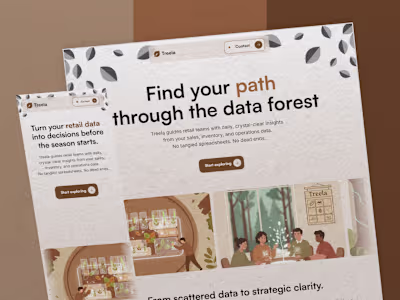 Treela | Data-Focused Landing Page
