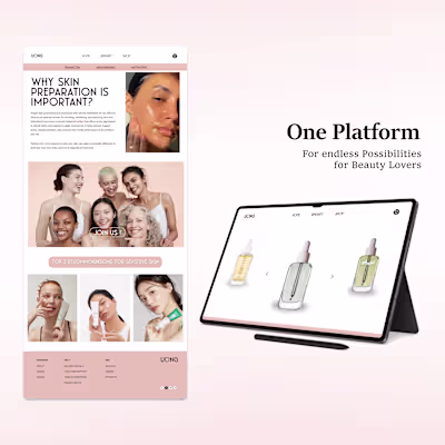 UI Design for Skincare E-Commerce Website